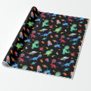 Search for dinosaurs wrapping paper Tyrannosaurus rex