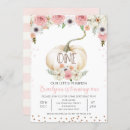 Search for white pumpkin birthday invitations Rustic