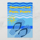 Search for blue flip flops invitations Pool party