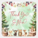 Search for enchanted forest thank you stickers Woodland animals