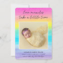 Search for rainbow birth announcement cards Pretty
