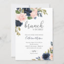 Search for navy and blush bridal shower invitations Brunch and bubbly