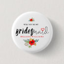 Search for heart design badges Bridesmaid