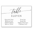 Search for guest names and table cards Black and white