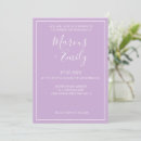 Search for white and purple wedding invitations Trendy