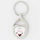 Search for colourful hearts key rings Red