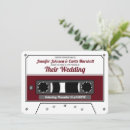 Search for music wedding invitations Cassette tape