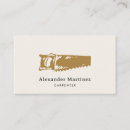 Search for sawing business cards Carpenter