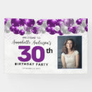 Search for purple and silver banners Quinceanera