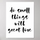 Search for do things posters With great love