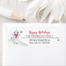 Search for happy snowman return address labels Winter
