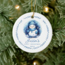 Search for 2 sided photo christmas tree decorations Baby's first christmas