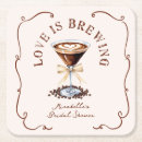 Search for love is brewing coasters Brown
