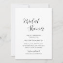 Search for simple bridal shower invitations Black and white