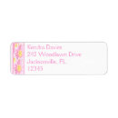 Search for gerbera daisy wedding return address labels Pink
