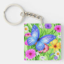 Search for beautiful butterflies key rings Watercolor