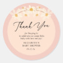 Search for pink bee baby shower stickers Thank you