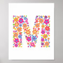 Search for floral letter m baby kids Initial