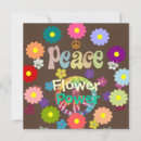 Search for peace cards invites Hippie