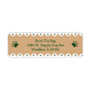 Search for green paw print return address labels Dog