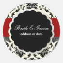 Search for red damask stickers White
