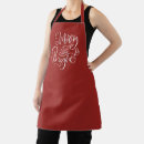 Search for merry and bright aprons Red