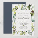 Search for emerald blue wedding invitations Eucalyptus leaves