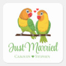 Search for love bird wedding stickers Nature