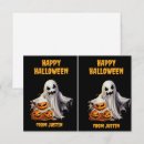 Search for ghosts halloween cards Black