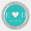 Search for turquoise monogram stickers Teal