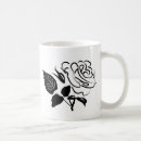 Search for flower sketch coffee mugs Black and white