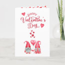 Search for gnome valentines day cards Watercolor
