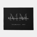 Search for newlywed doormats Black and white