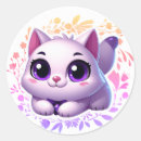 Search for cute kawaii cat stickers Whimsical