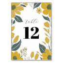 Search for yellow wedding table cards Gold