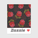 Search for beautiful floral patterns stickers Red