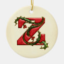 Search for letter z christmas tree decorations Initial