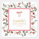Search for winter holly stickers Winter baby shower