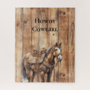 Search for cowgirl horse puzzles Western