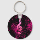 Search for music symbol key rings Black