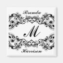 Search for save the date monogram magnets Black