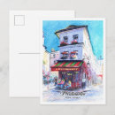 Search for restaurant postcards Watercolor