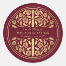 Search for gold red wedding stickers Elegant