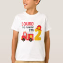 Search for fire engine kids tshirts Sound the alarm