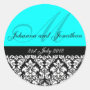 Search for turquoise damask stickers Initials