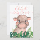 Search for pink hippo invitations Watercolor