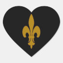 Search for fleur de lis heart stickers Golden