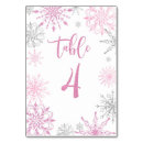 Search for snowflake table cards Pink