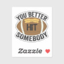 Search for funny football player stickers Sport