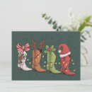 Search for cowboy boots christmas cards Winter